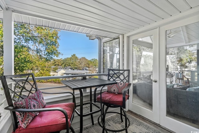 view of sunroom / solarium