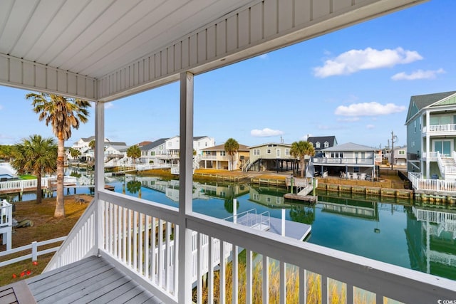 310 46th Ave N, North Myrtle Beach, SC 29582 - balcony featuring a water view and a residential view
