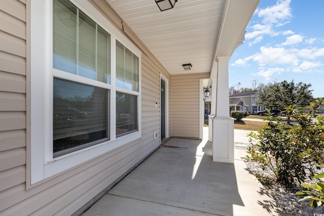 view of patio with covered porch