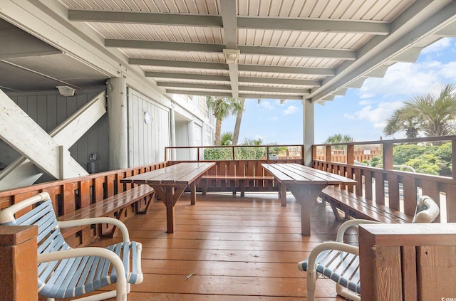 view of wooden terrace