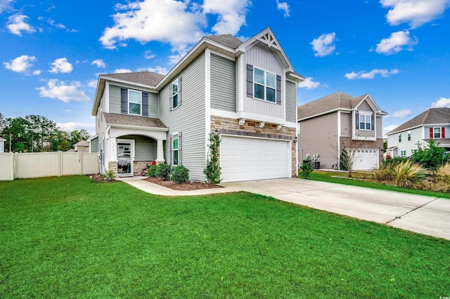 5433 Merrywind Ct, Myrtle Beach, SC 29579 - craftsman-style home with a garage, stone siding, driveway, board and batten siding, and roof with shingles