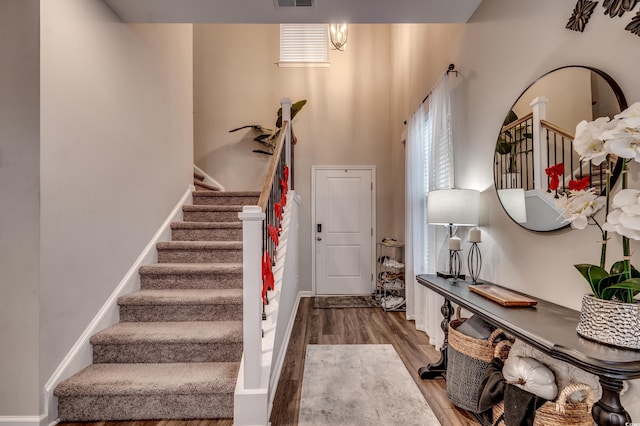 foyer featuring hardwood / wood-style flooring