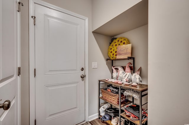 5433 Merrywind Ct, Myrtle Beach, SC 29579 - doorway to outside featuring wood finished floors