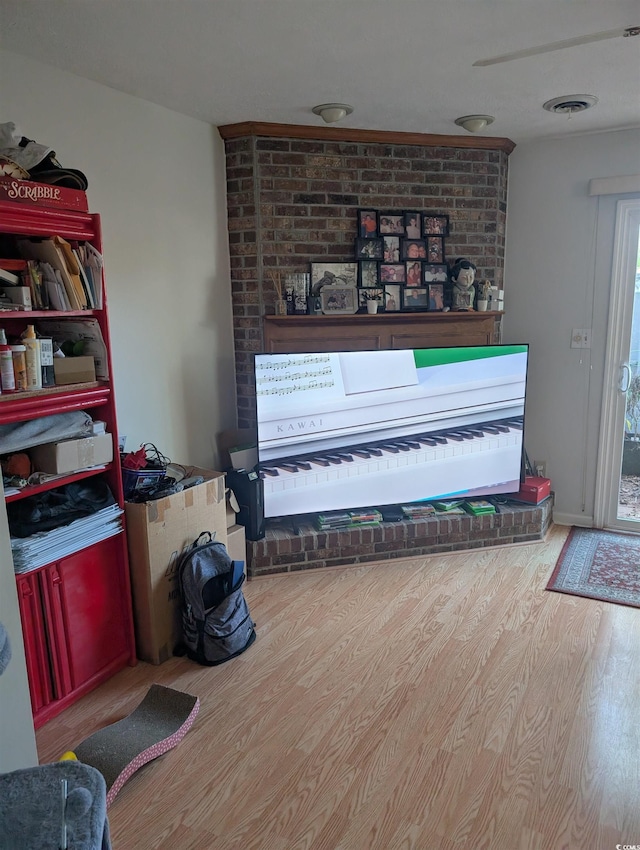 miscellaneous room with light hardwood / wood-style flooring