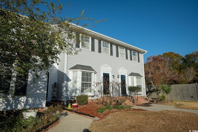 view of colonial home