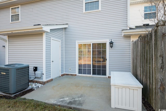 view of patio with central AC unit