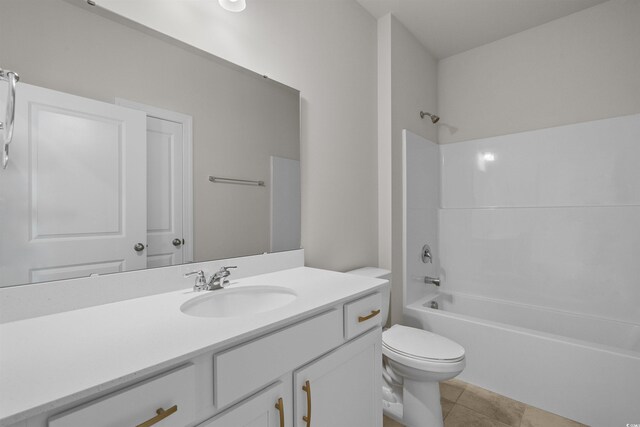 1200 NW Calabash Station Blvd, Calabash, NC 28467 - bathroom featuring tile patterned floors, vanity, toilet, and bathtub / shower combination