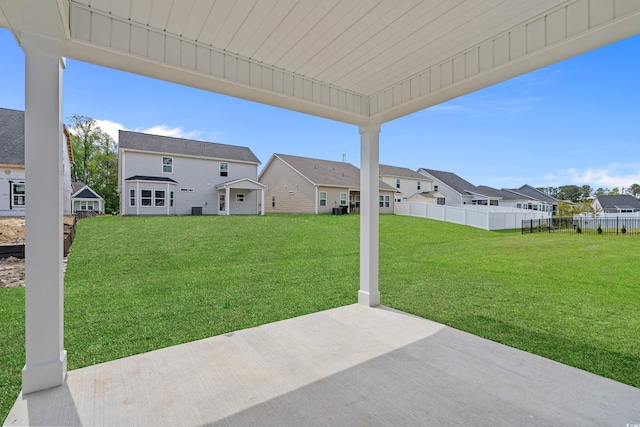 1200 NW Calabash Station Blvd, Calabash, NC 28467 - view of yard featuring fence, a patio, and a residential view