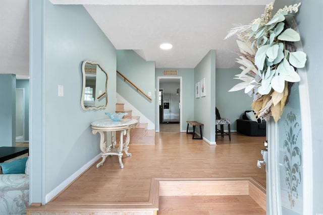 entryway featuring light hardwood / wood-style flooring