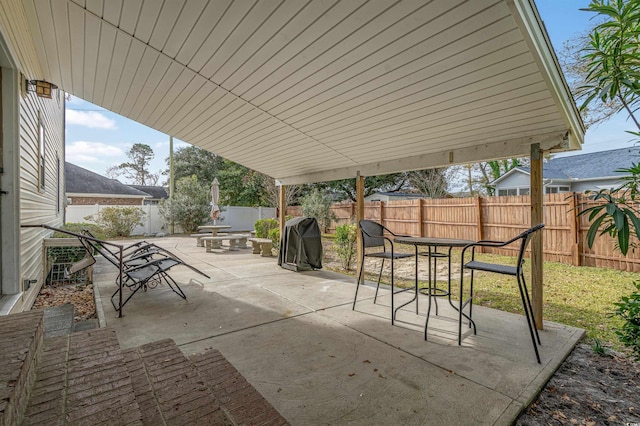 view of patio / terrace featuring grilling area