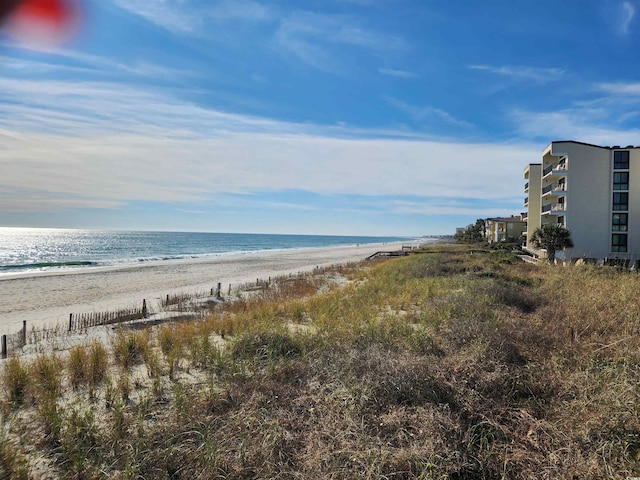 property view of water with a view of the beach