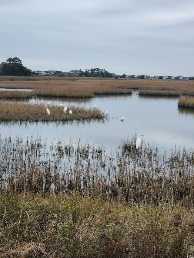 view of water feature with a rural view