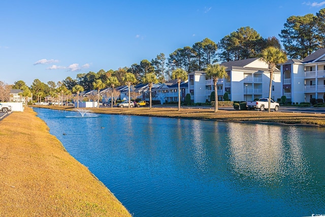 property view of water featuring a residential view