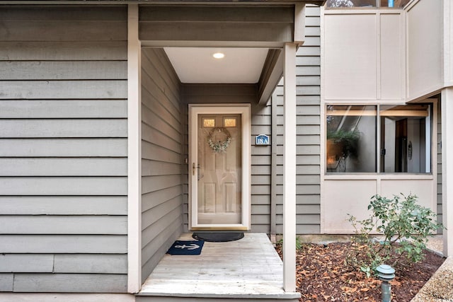 view of doorway to property