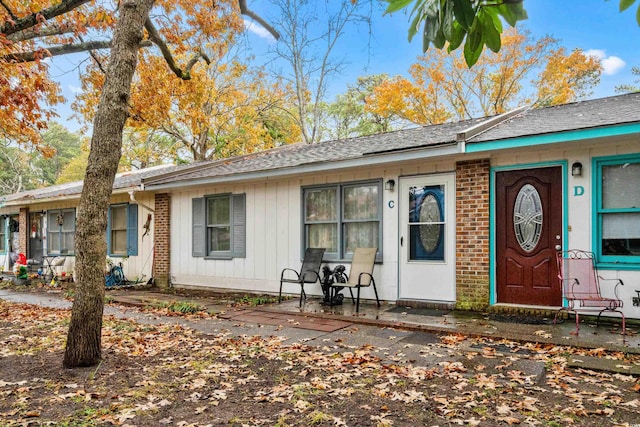 view of single story home