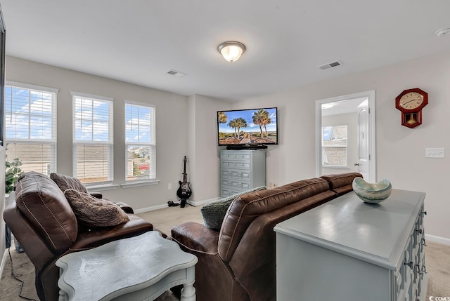 view of carpeted living room