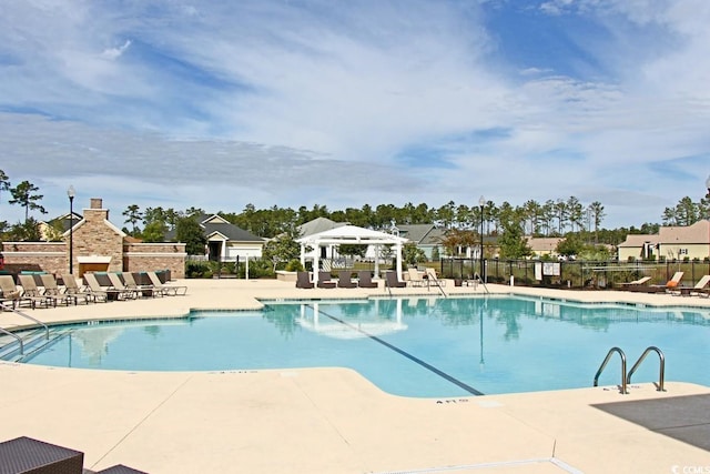190 Sugar Loaf Ln, Murrells Inlet, SC 29576 - community pool featuring a gazebo and a patio