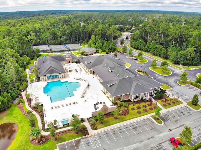 190 Sugar Loaf Ln, Murrells Inlet, SC 29576 - drone / aerial view of a heavily wooded area and a pool