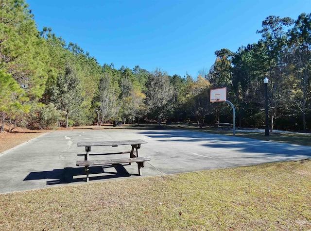 64 Summerlight Dr, Murrells Inlet, SC 29576 - view of sport court with a lawn, community basketball court, and a view of trees