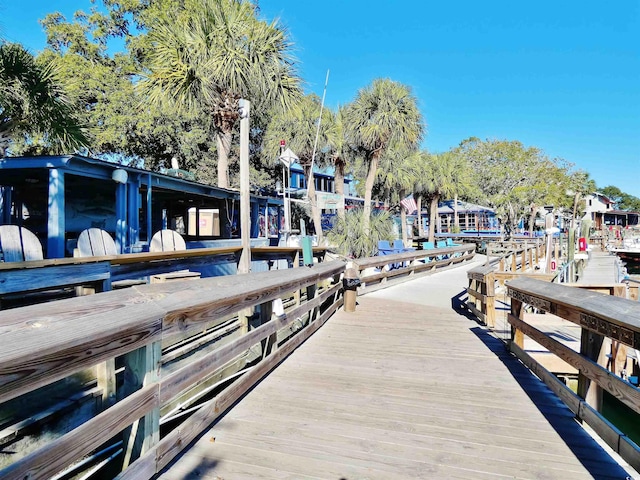 view of dock area