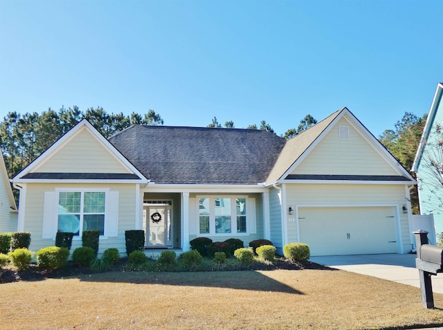 single story home featuring a garage