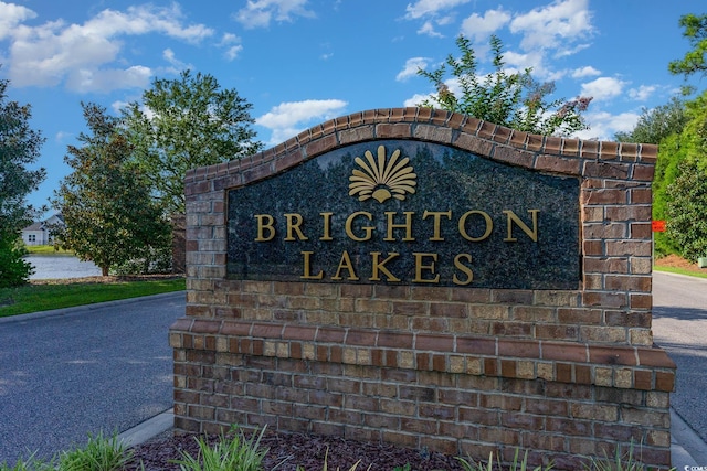 view of community sign