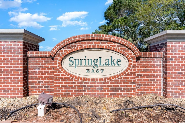 view of community sign