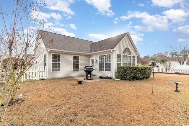 rear view of house featuring a patio area