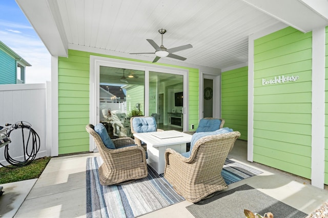 3126 White Jasmine Dr, Little River, SC 29566 - view of patio with a ceiling fan