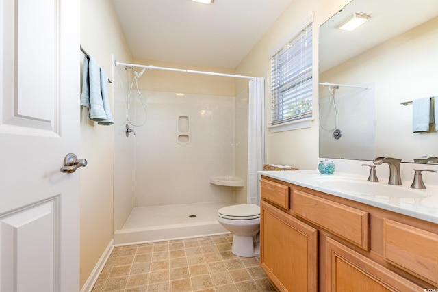 1133 Spalding Ct, Surfside Beach, SC 29575 - bathroom featuring toilet, a shower, and vanity