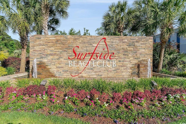 view of community sign