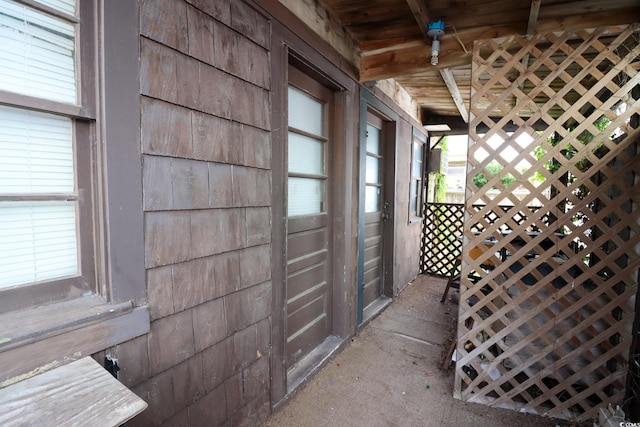 view of doorway to property