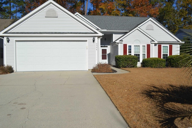 ranch-style home with a garage