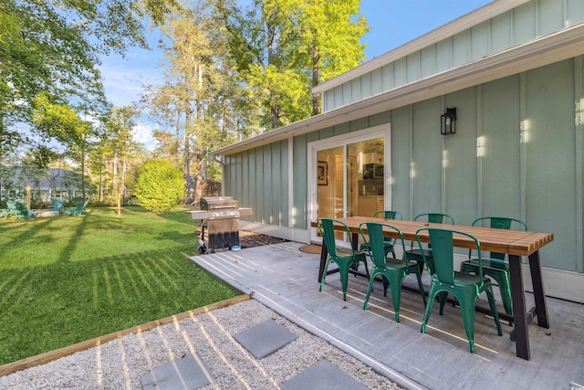 view of patio / terrace with a grill