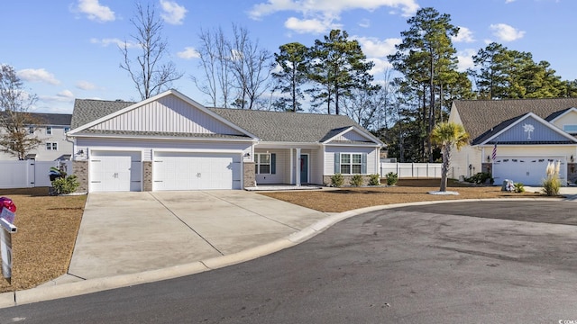 view of front of home featuring a garage