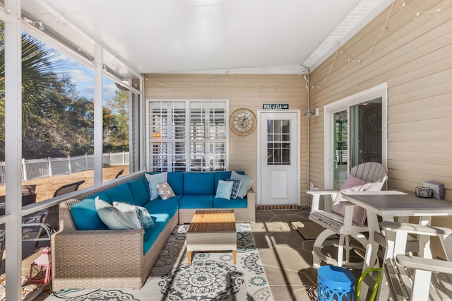 sunroom with a healthy amount of sunlight