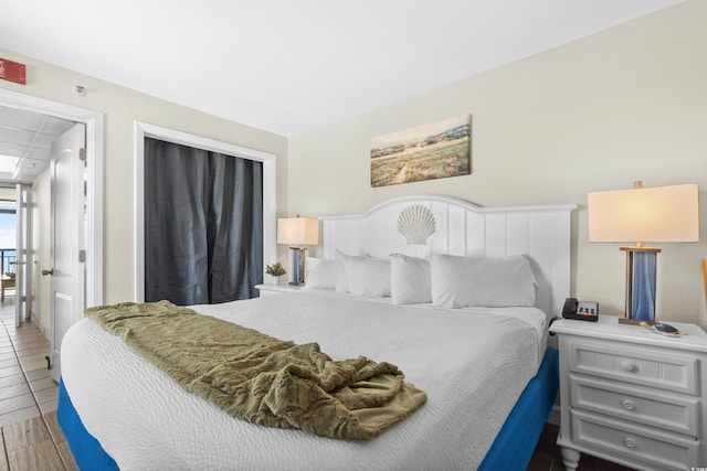 view of tiled bedroom