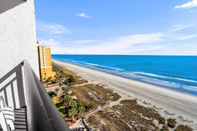 property view of water with a view of the beach