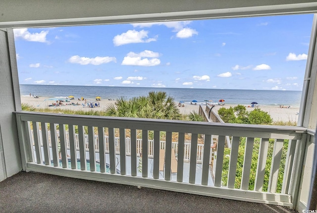 water view with a beach view