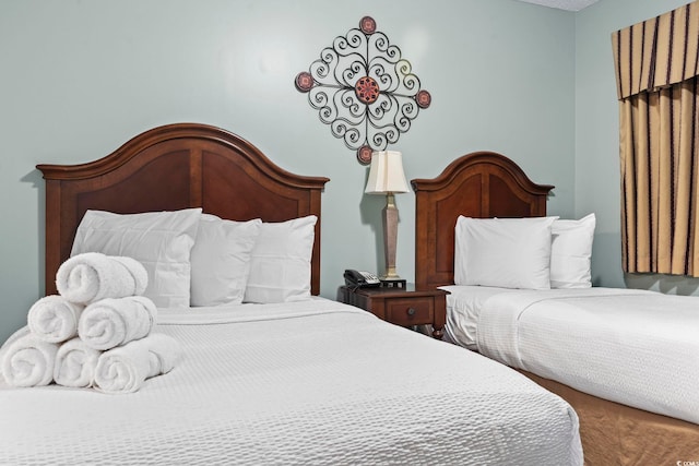 bedroom featuring a textured ceiling