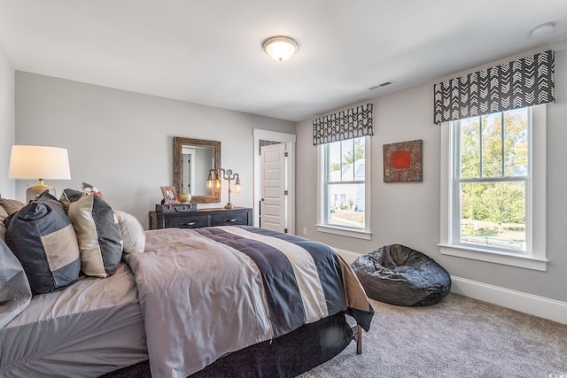 view of carpeted bedroom