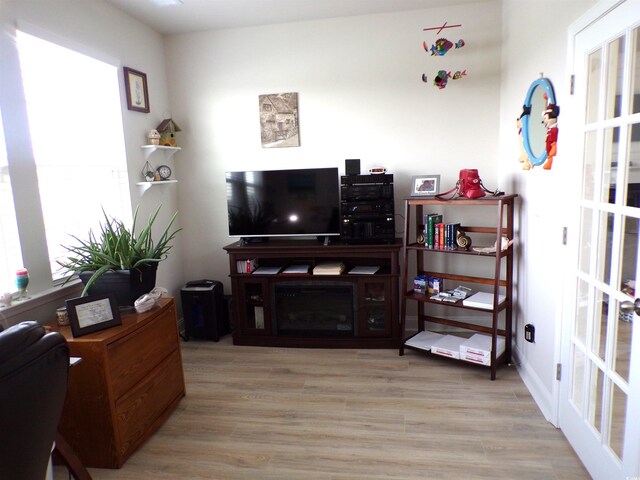 3070 Sutherland Dr, Little River, SC 29566 - office area featuring wood finished floors