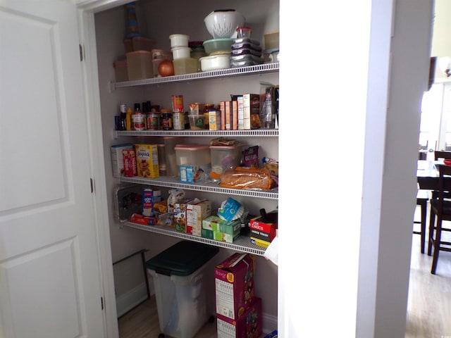 view of storage area