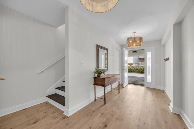 entryway featuring light hardwood / wood-style floors