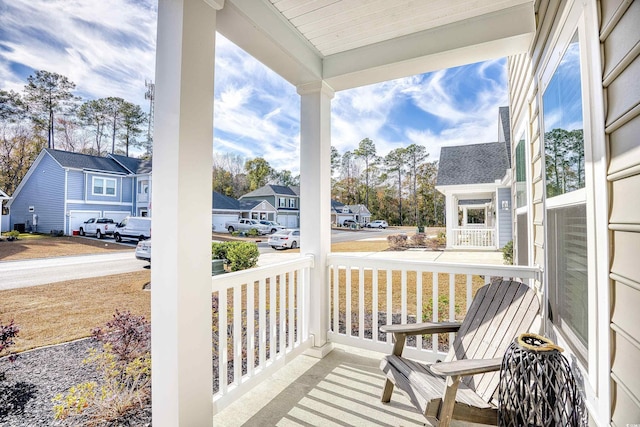 exterior space with covered porch