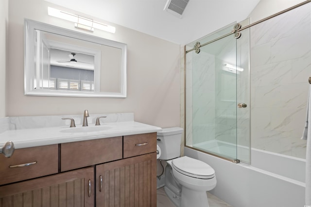 6105 Bolsena Pl, Myrtle Beach, SC 29577 - bathroom with vanity and enclosed tub / shower combo