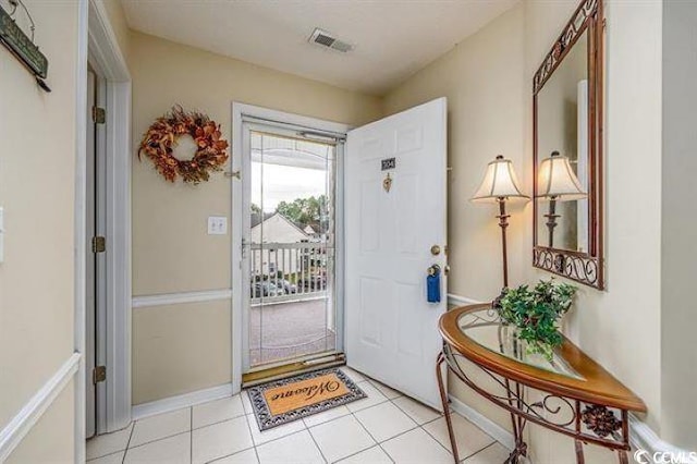 view of tiled foyer