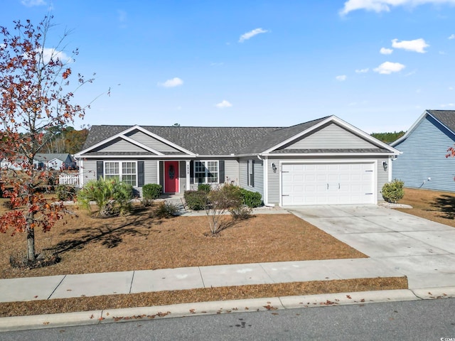 ranch-style house with a garage