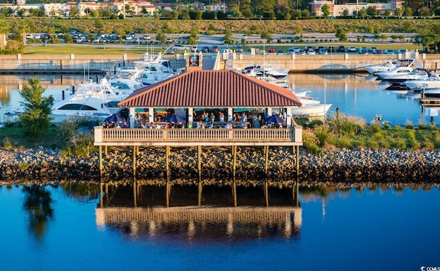 8121 Amalfi Pl Unit 5-103, Myrtle Beach, SC 29572 - back of property featuring a water view and a tile roof