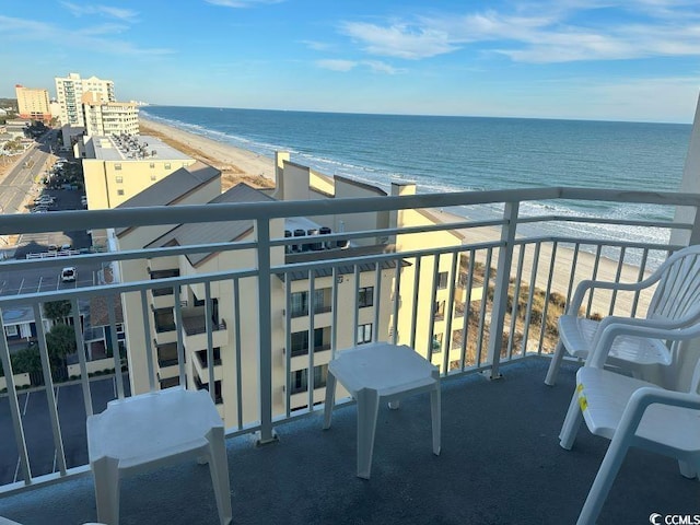 2301 S Ocean Blvd Unit 1002, North Myrtle Beach, SC 29582 - balcony with view of water and beach